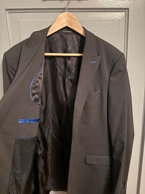 MEXX Men's Black Classic Two-Button Blazer